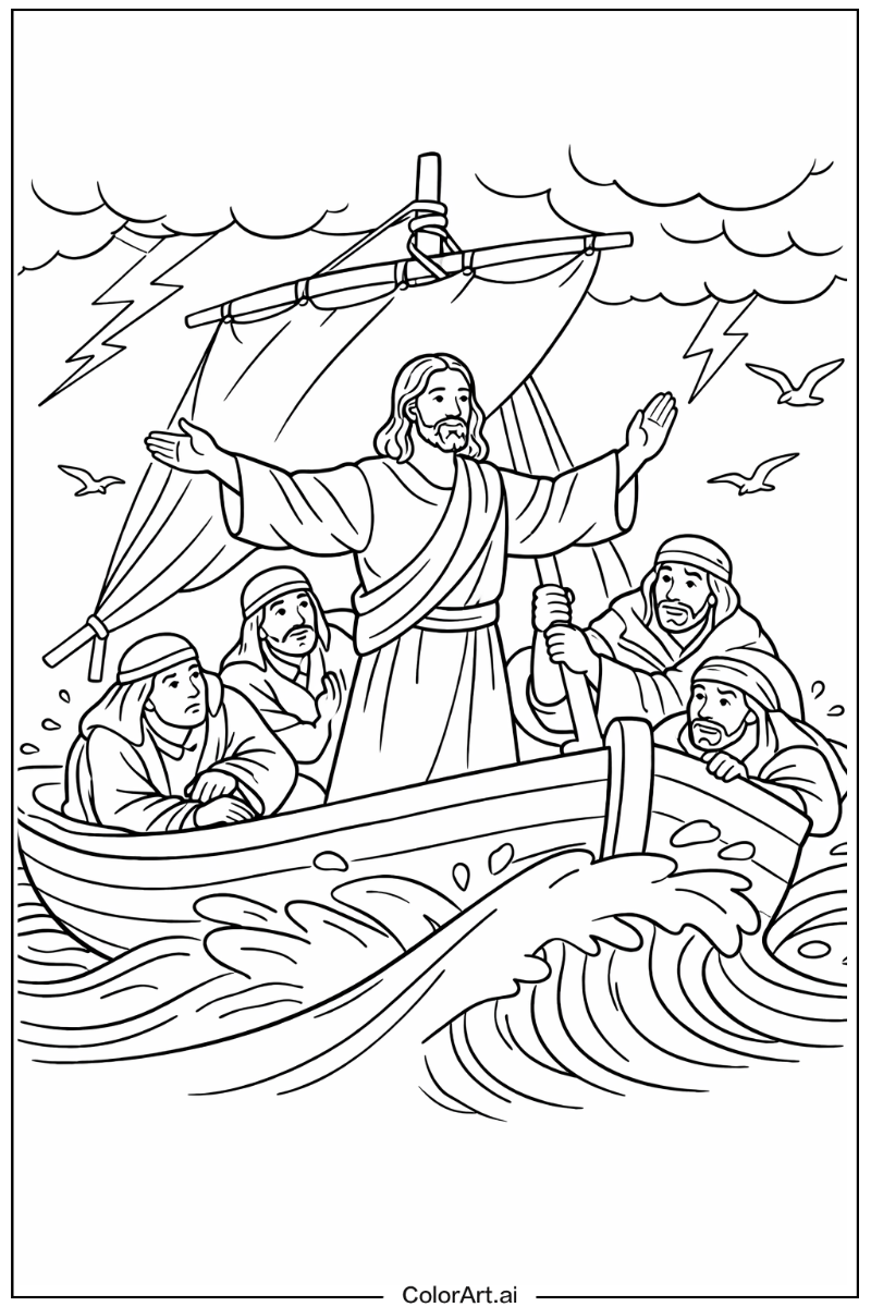 Jesus with Gospels Theme