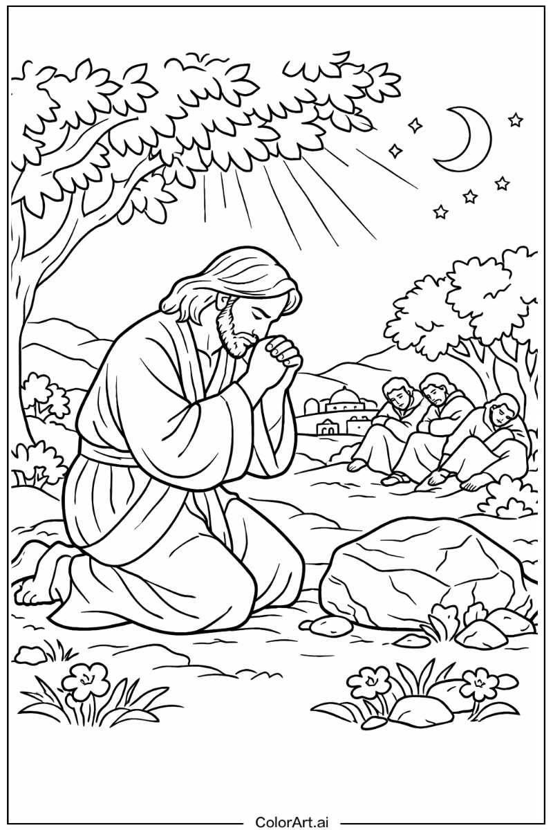 Jesus with Prayer Theme