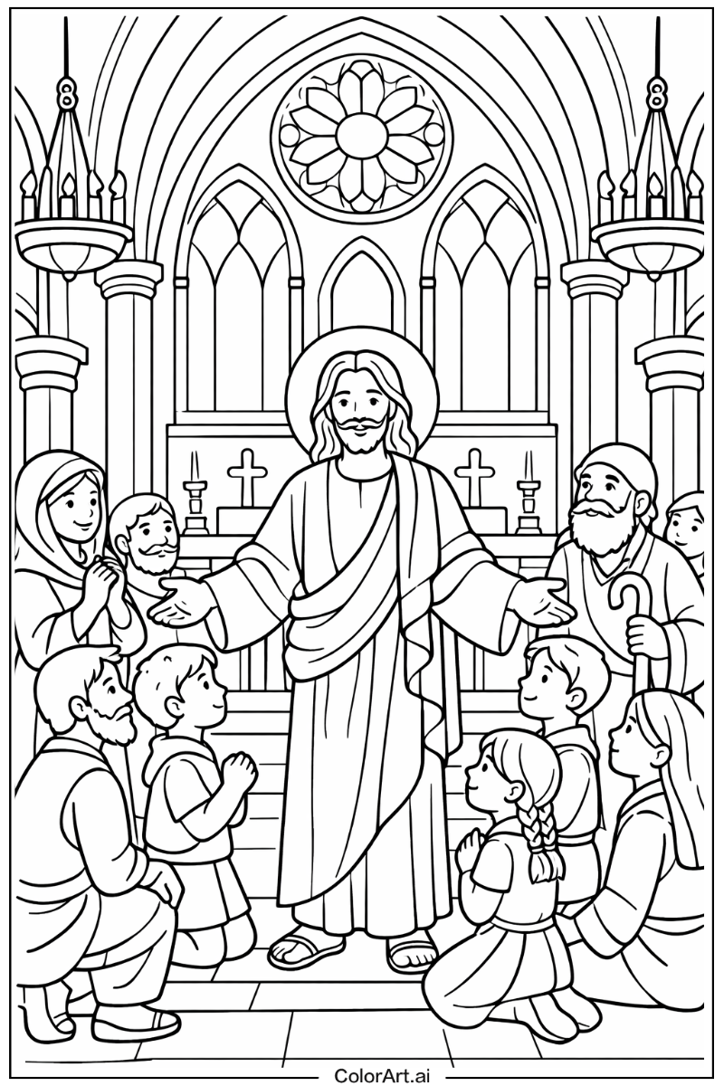 Jesus with Cathedral Theme