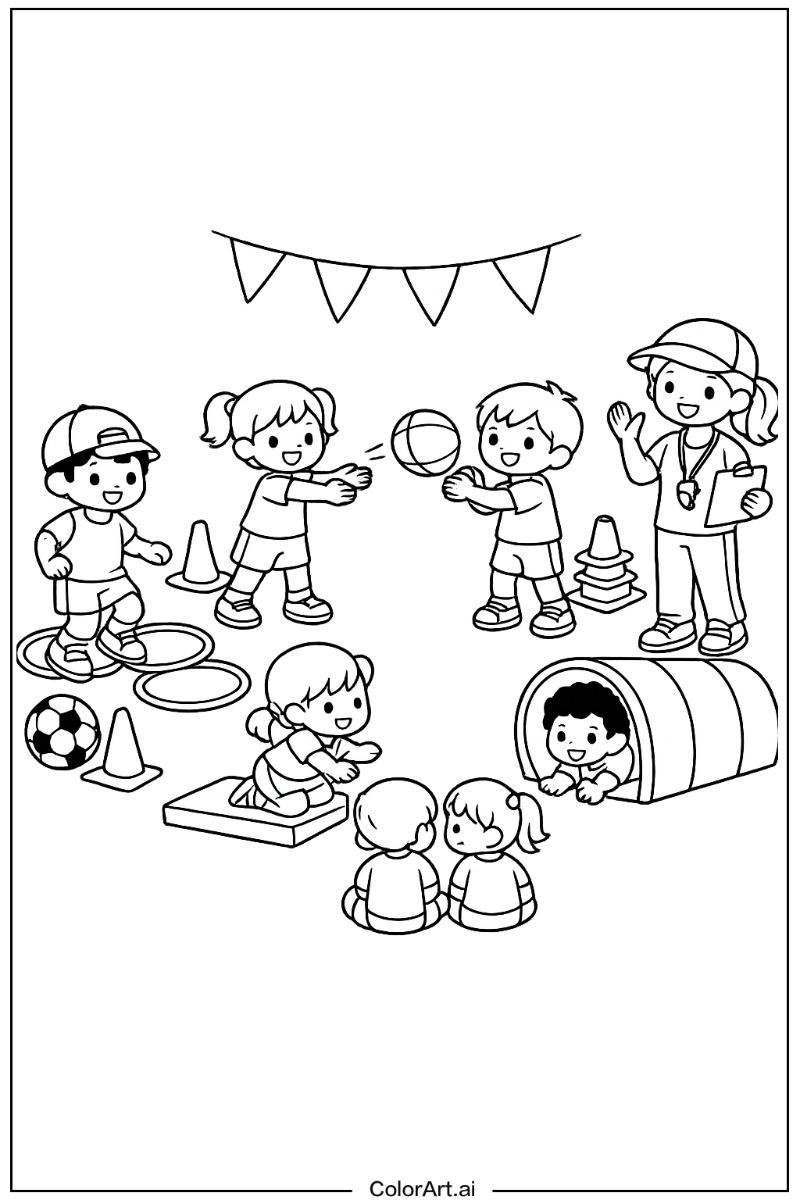 Kindergarten sports activity Kindergarten Design