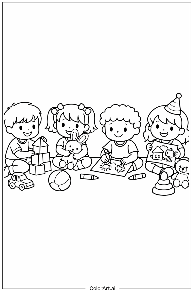 Kindergarten friends Kindergarten Scene