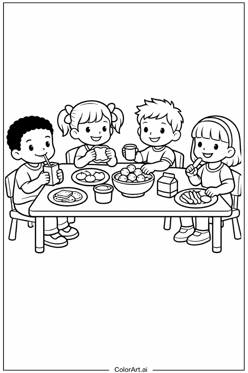 Kindergarten with Kindergarten snack time Theme 2