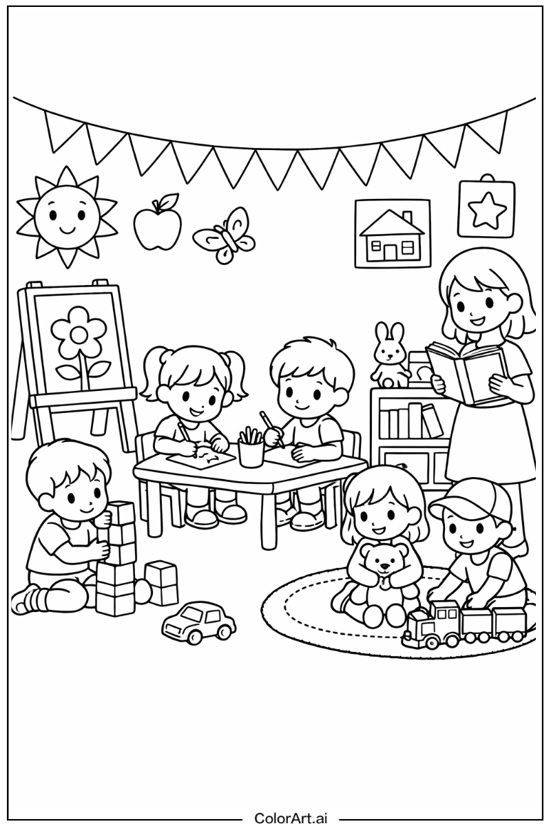 Kindergarten school life Kindergarten Design 2