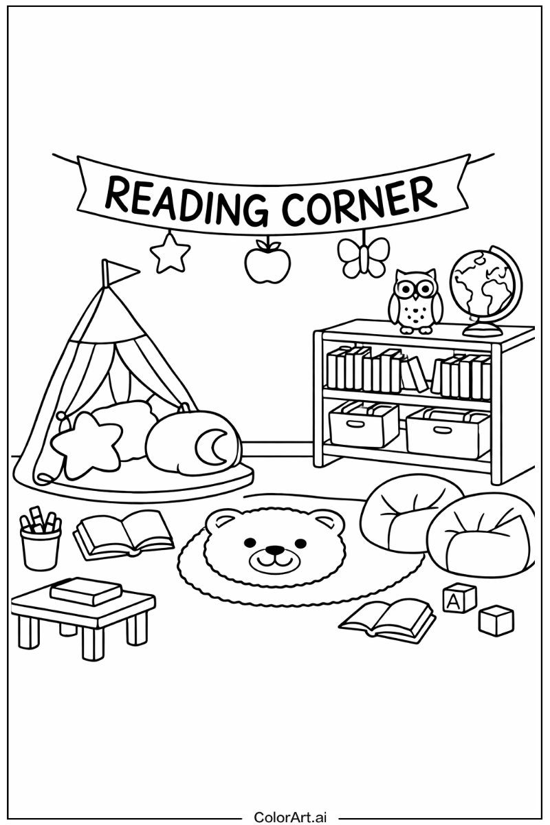 Kindergarten reading corner Kindergarten Design