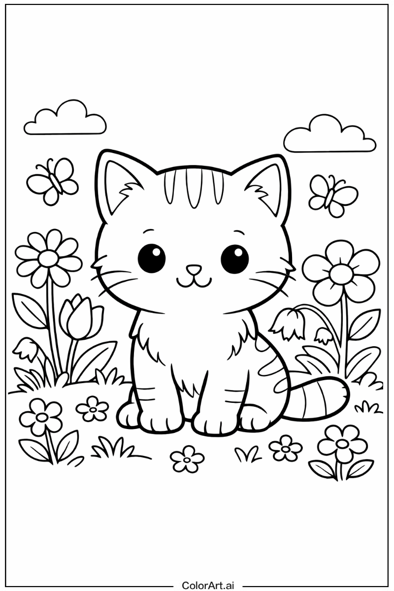 Kitten in a Garden 2