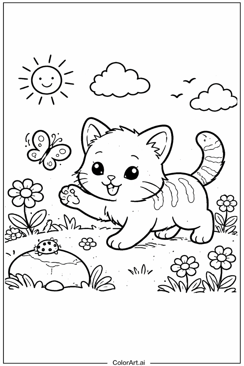 Kitten Playing Outside 2