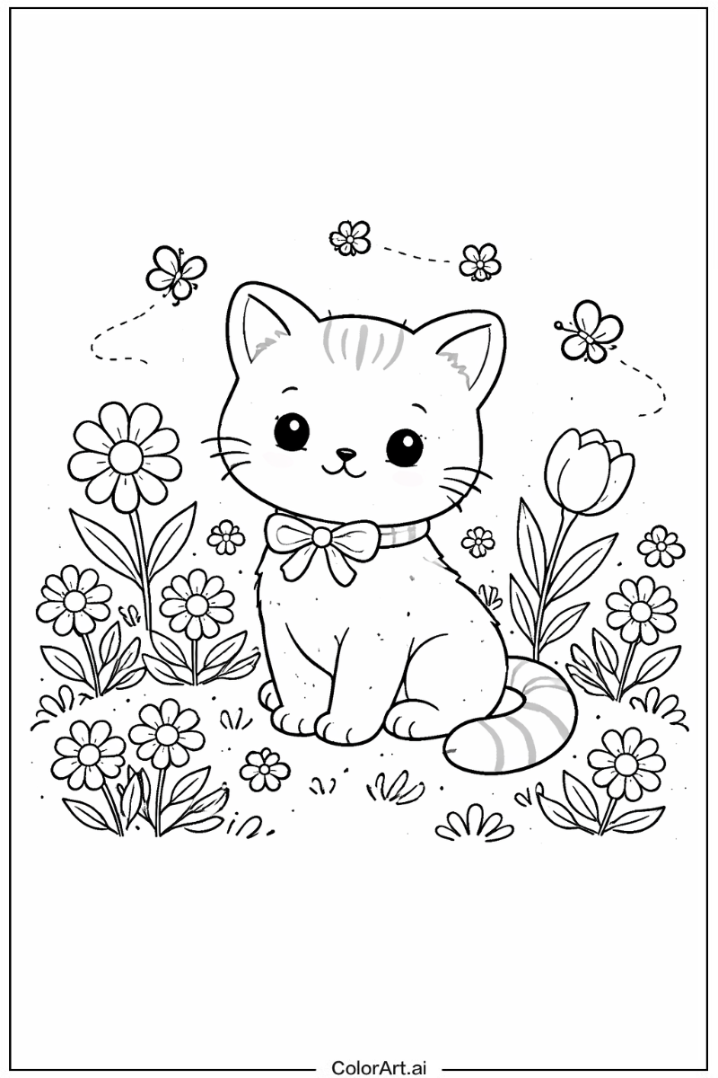 Kitten in a Garden 3