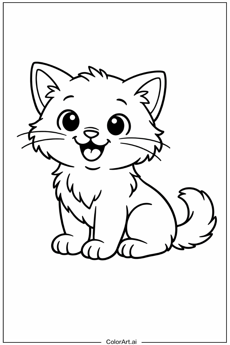 Happy Kitten Portrait