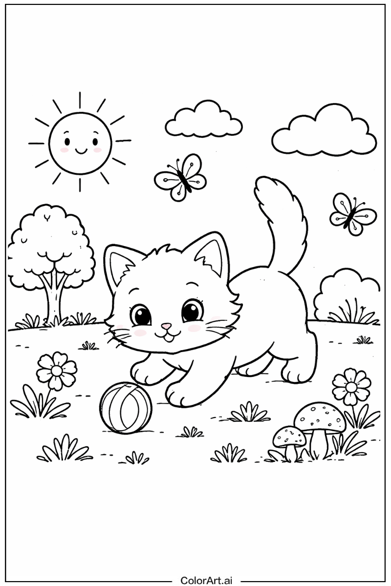 Kitten Playing Outside 3