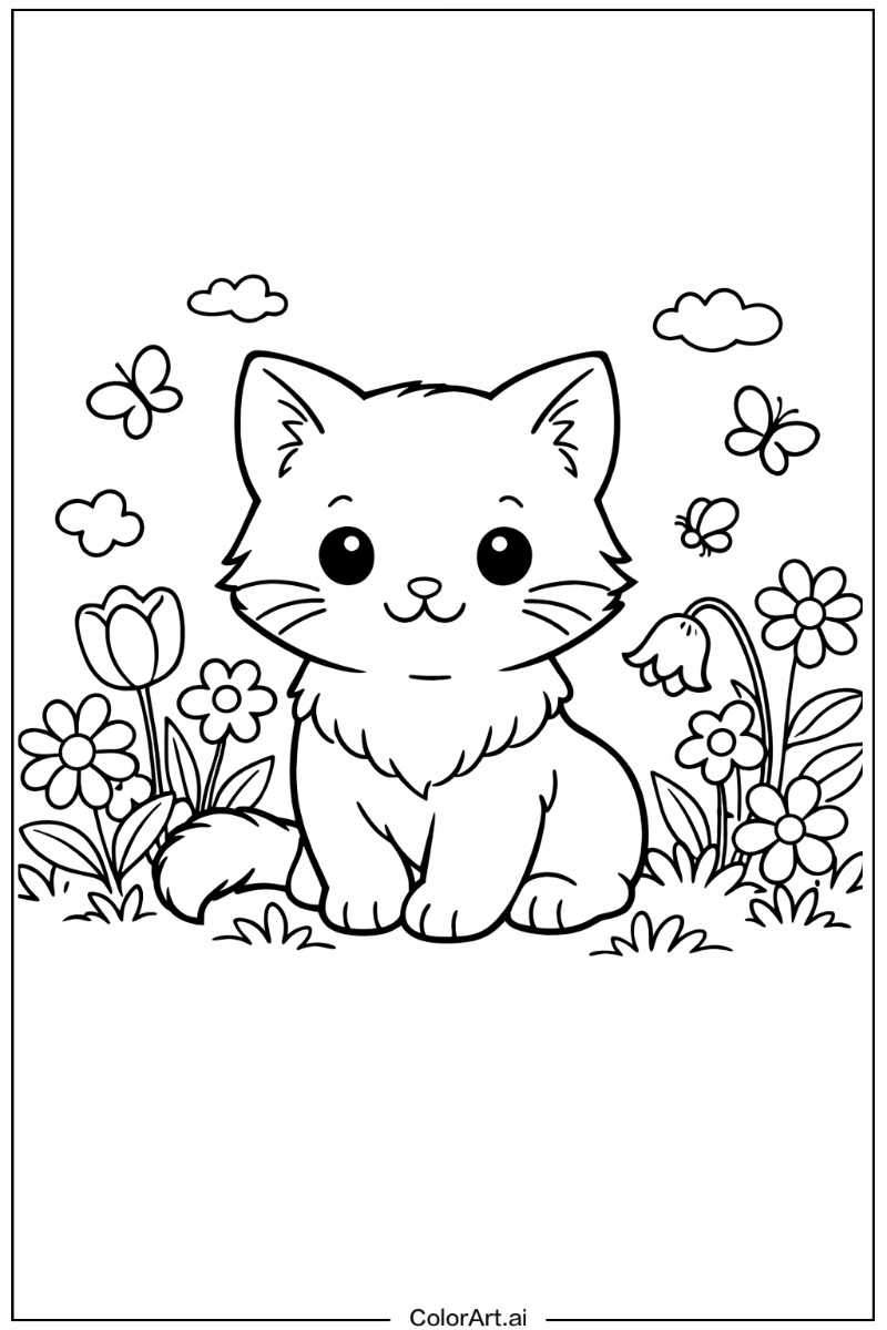 Kitten in a Garden 5