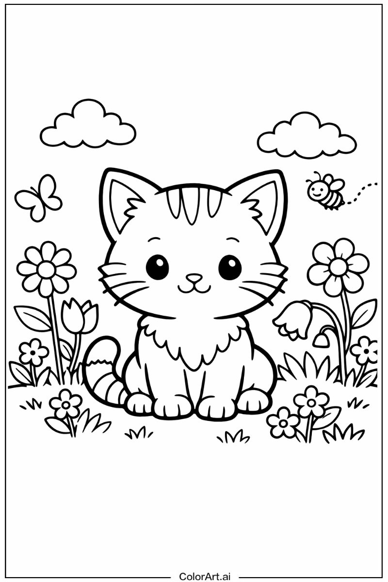 Kitten in a Garden 6