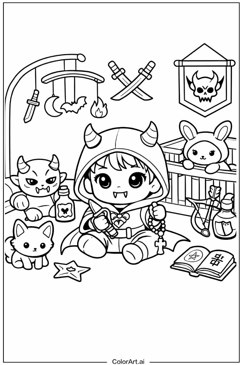 Baby saja nursery scene KPop Demon Hunters Baby Saja Scene