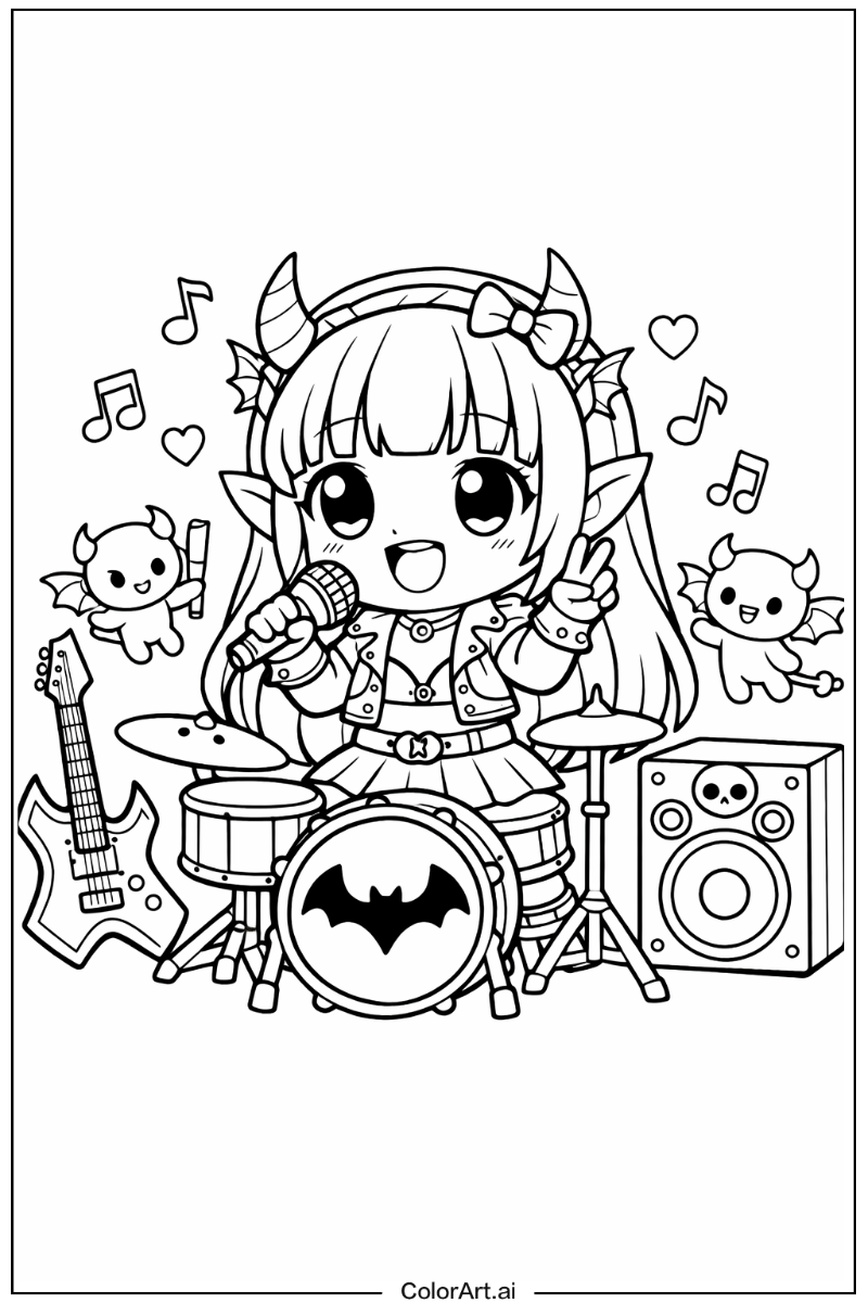 Baby saja music time KPop Demon Hunters Baby Saja Design