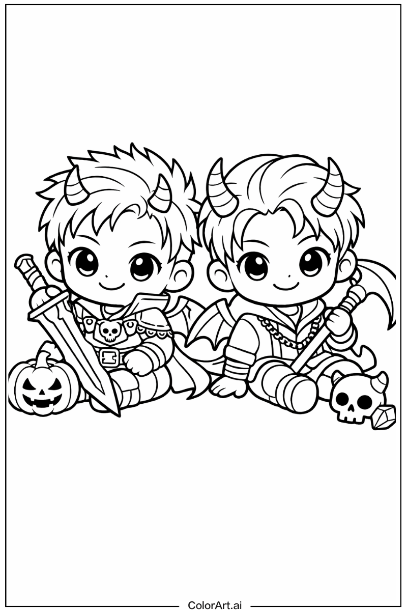 Baby saja boys together KPop Demon Hunters Baby Saja Design