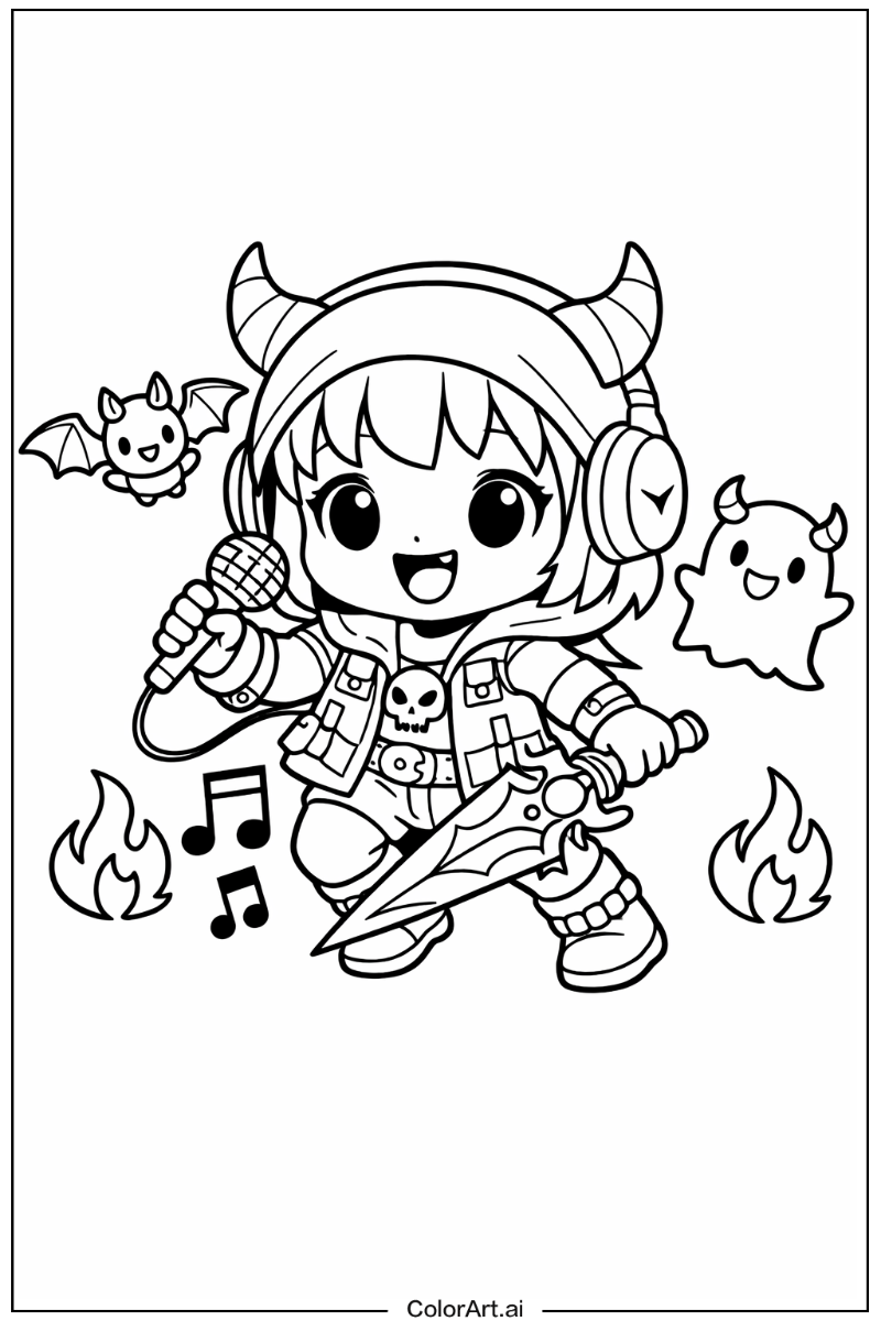 Baby saja playing KPop Demon Hunters Baby Saja Design 2