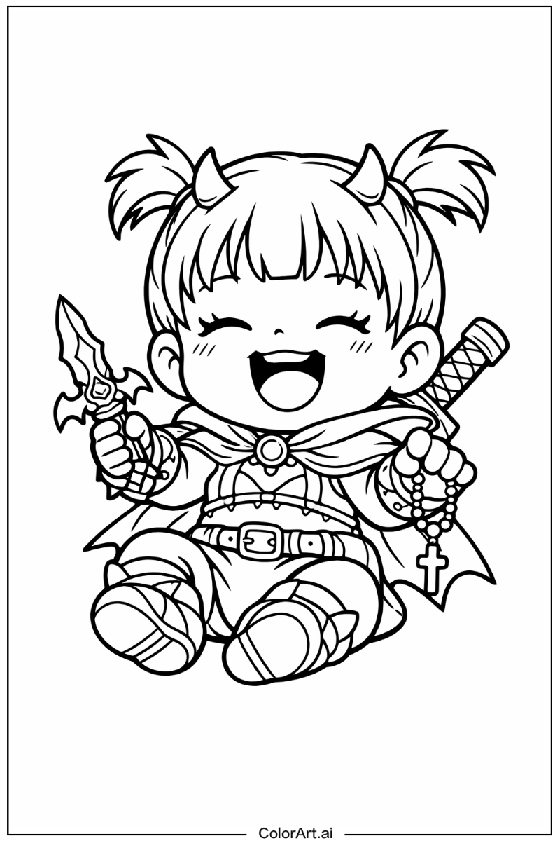 KPop Demon Hunters Baby Saja with Baby saja laughing Theme 2