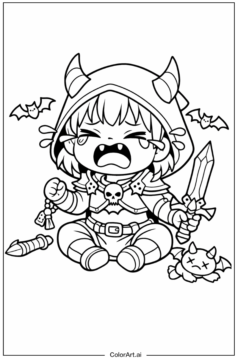 Baby saja crying KPop Demon Hunters Baby Saja Design 2