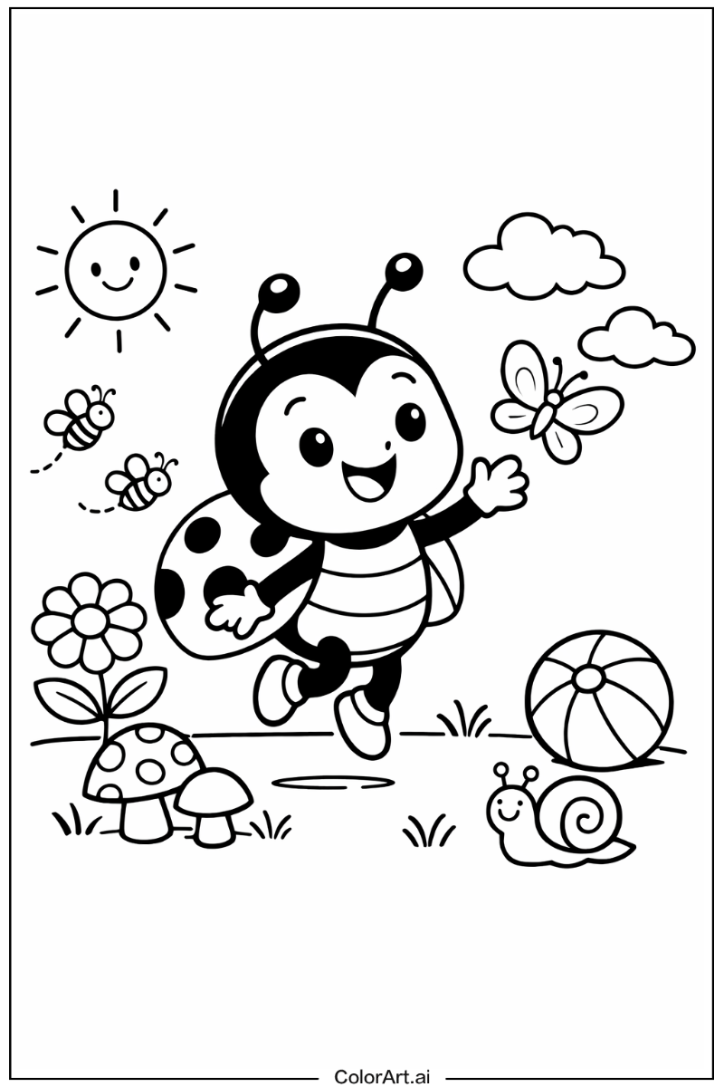 Ladybug Playing Outside 2