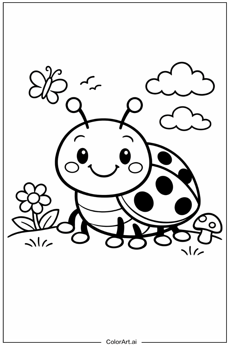 Smiling Ladybug 2
