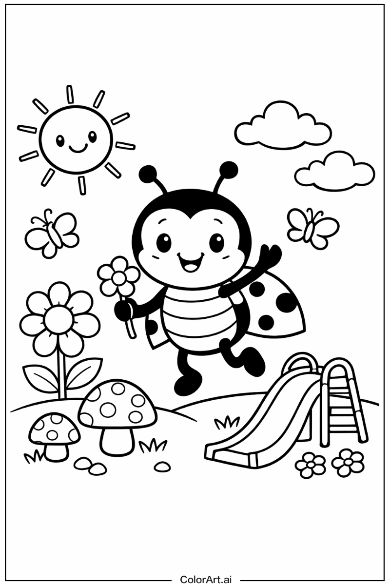 Ladybug Playing Outside 3