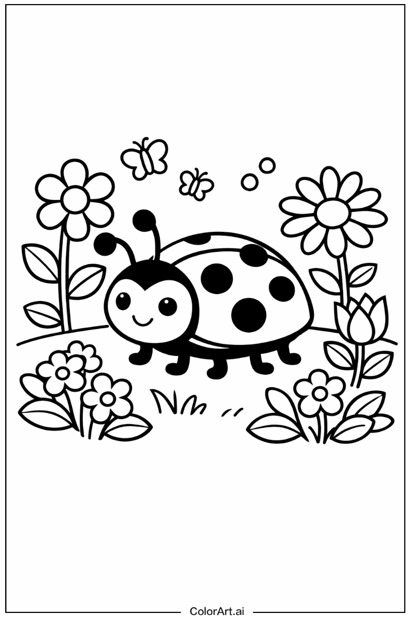 Ladybug in a Garden 4
