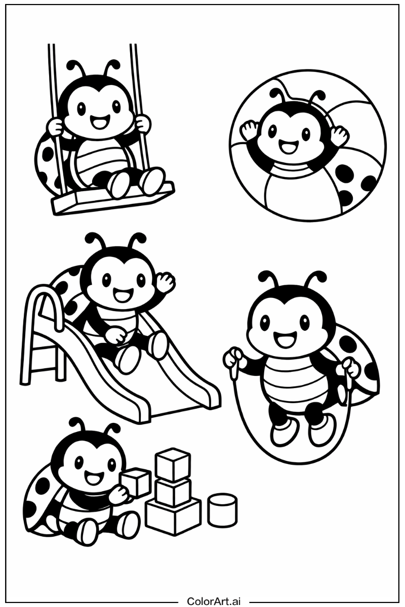 Ladybug Having Fun 4