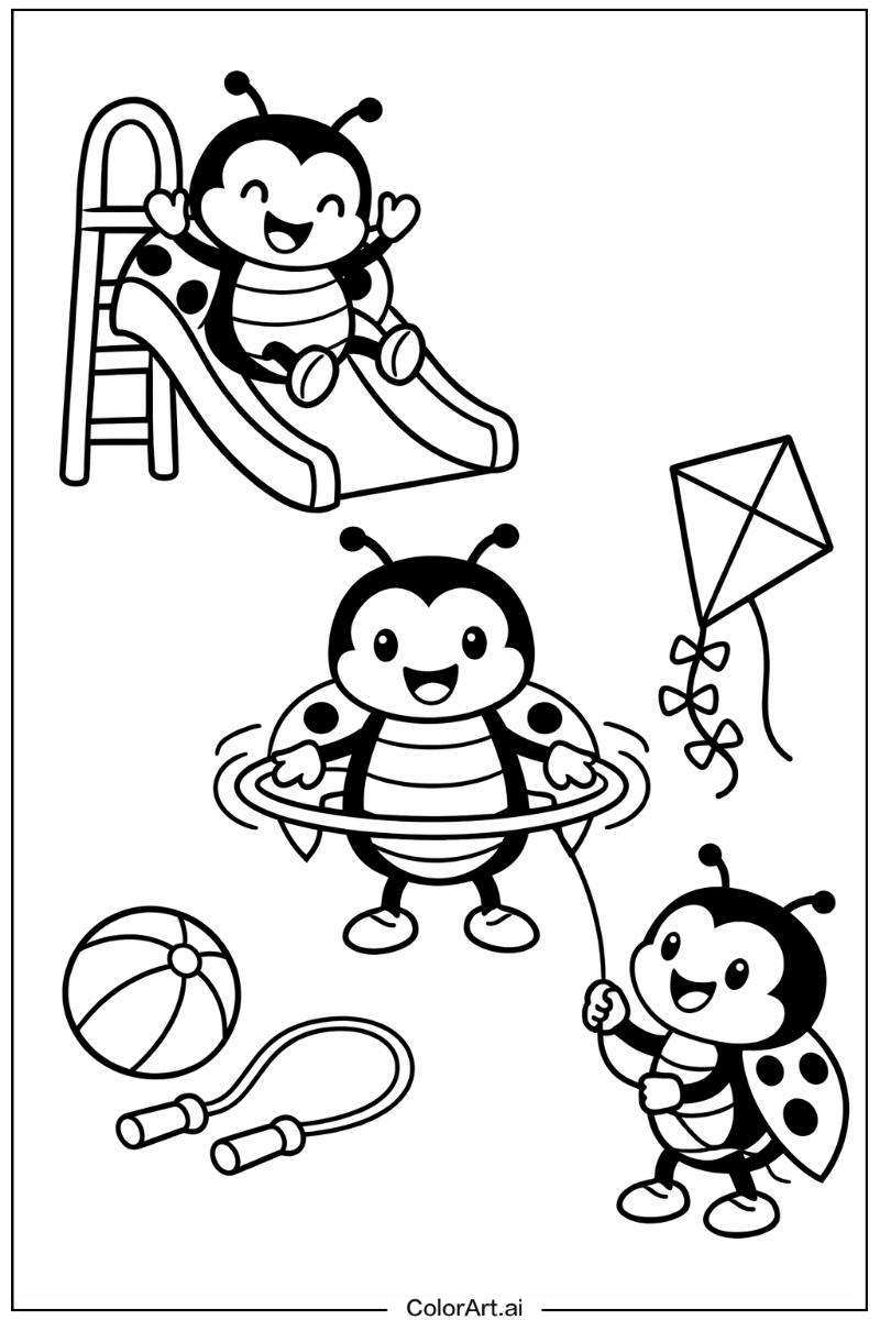 Ladybug Having Fun 1