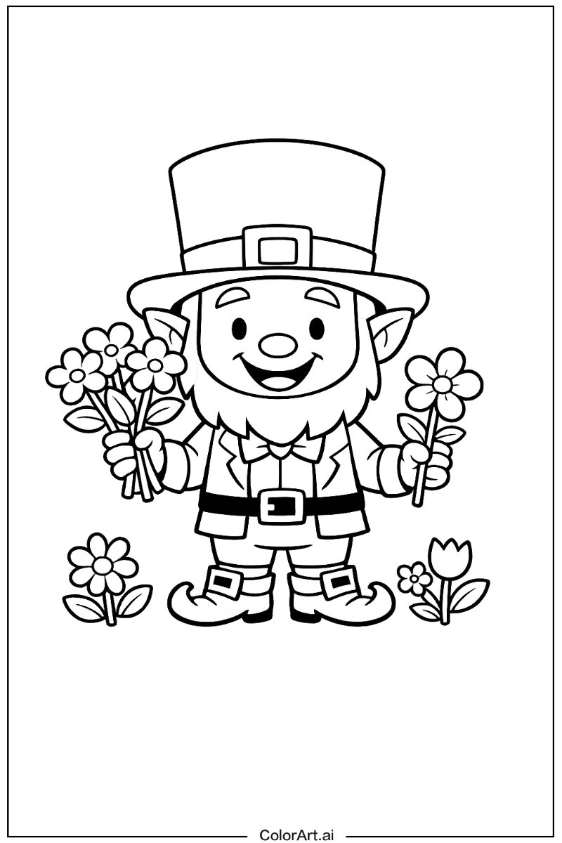 leprechaun with Flowers 4
