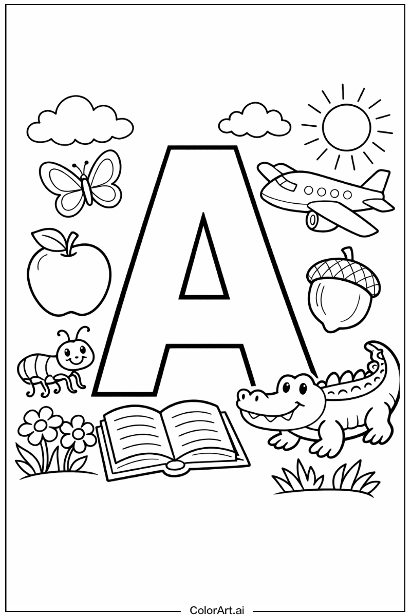 Letter A with Bold letter a Theme