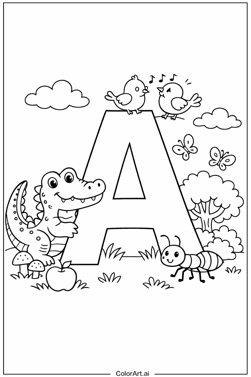 Animal letter a Letter A Design