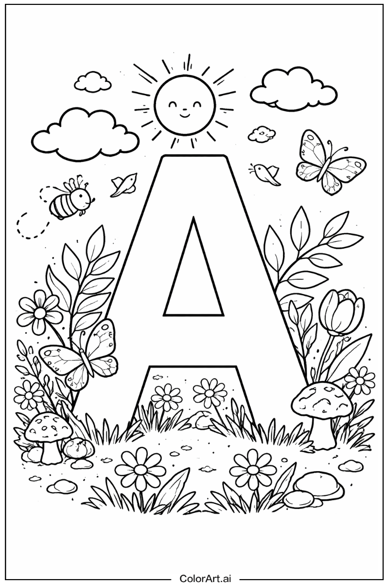 Letter A with Capital a Theme
