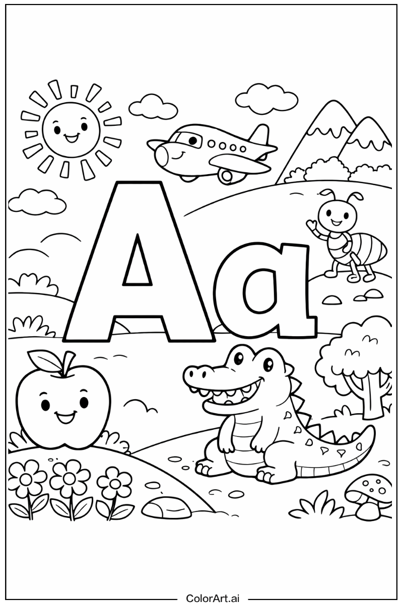Cartoon letter a Letter A Design