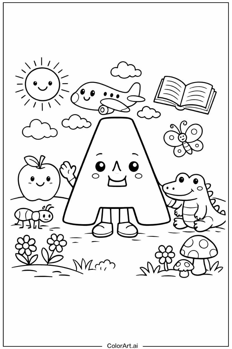 Cute letter a Letter A Scene