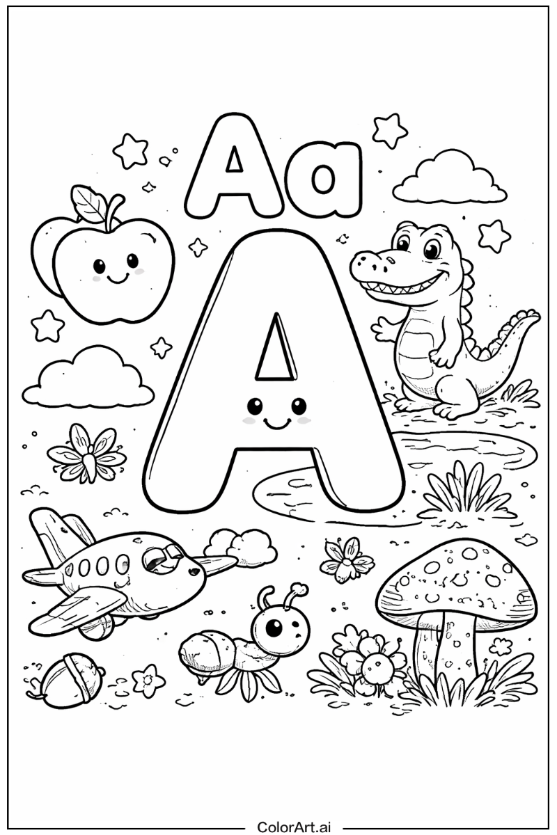 Educational letter a Letter A Design