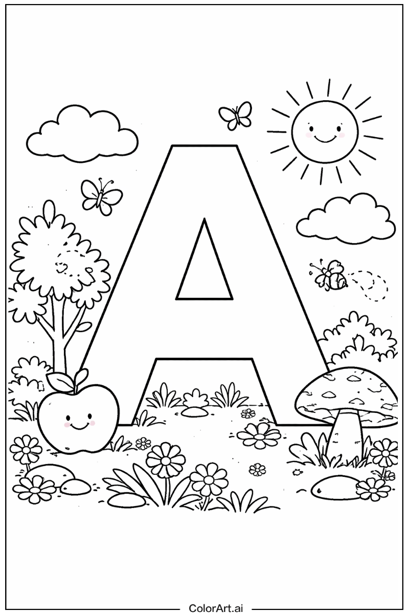 Letter A with Capital a Theme 2