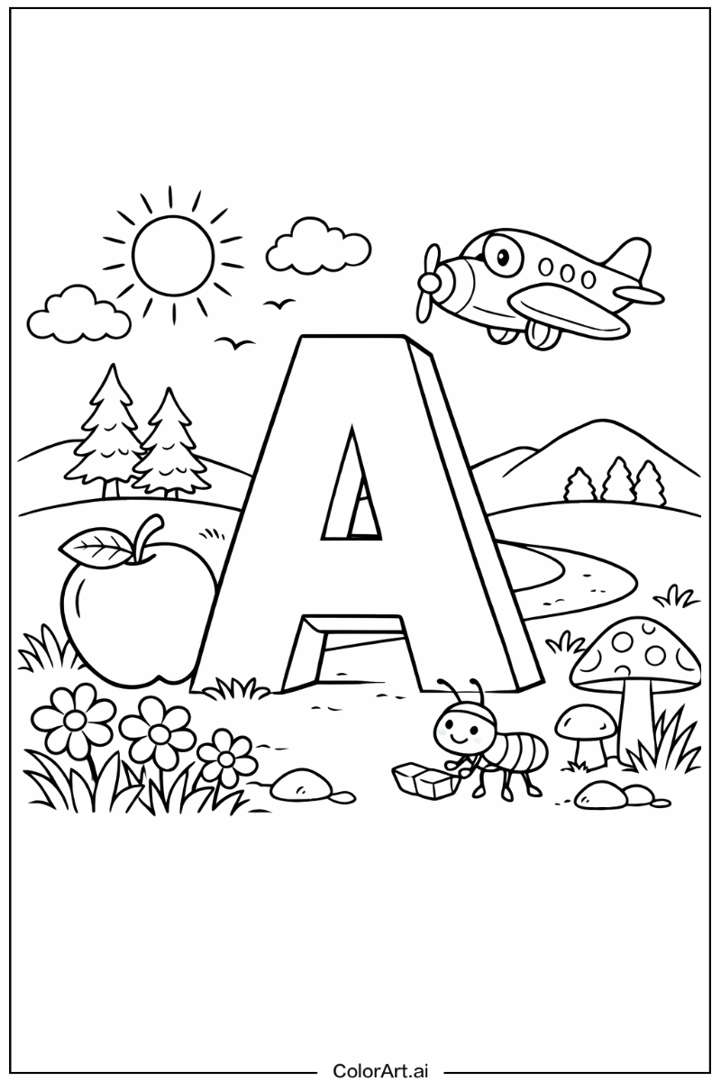 Block letter a Letter A Design 2