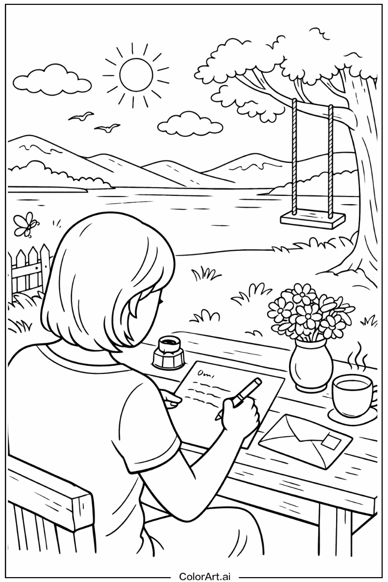 Letter A with Handwriting a Theme 2