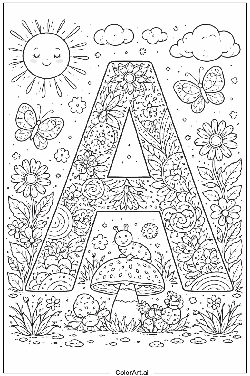 Patterned letter a Letter A Design 2