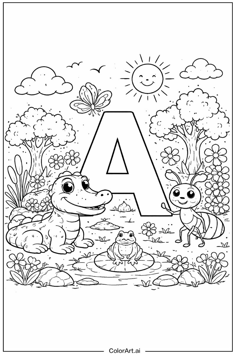 Animal letter a Letter A Design 2