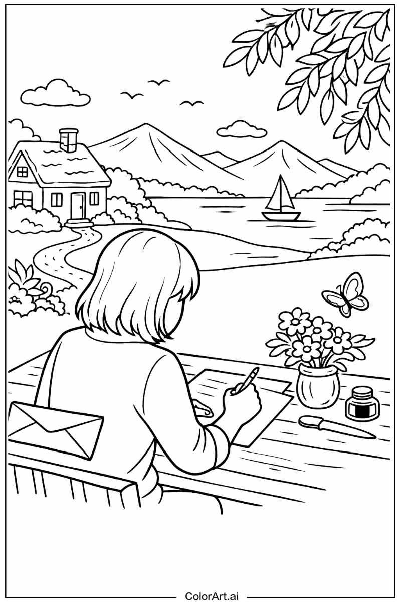 Letter A with Handwriting a Theme