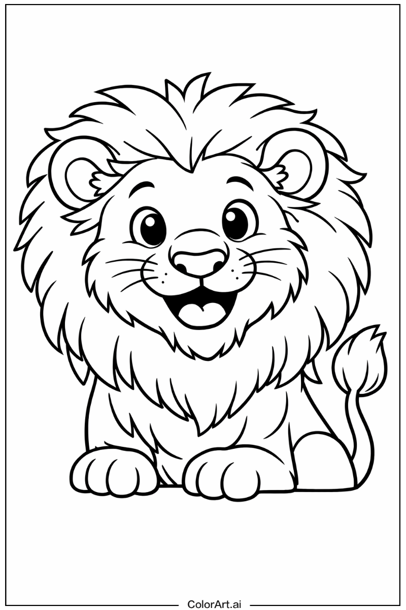 Happy Lion Portrait 4