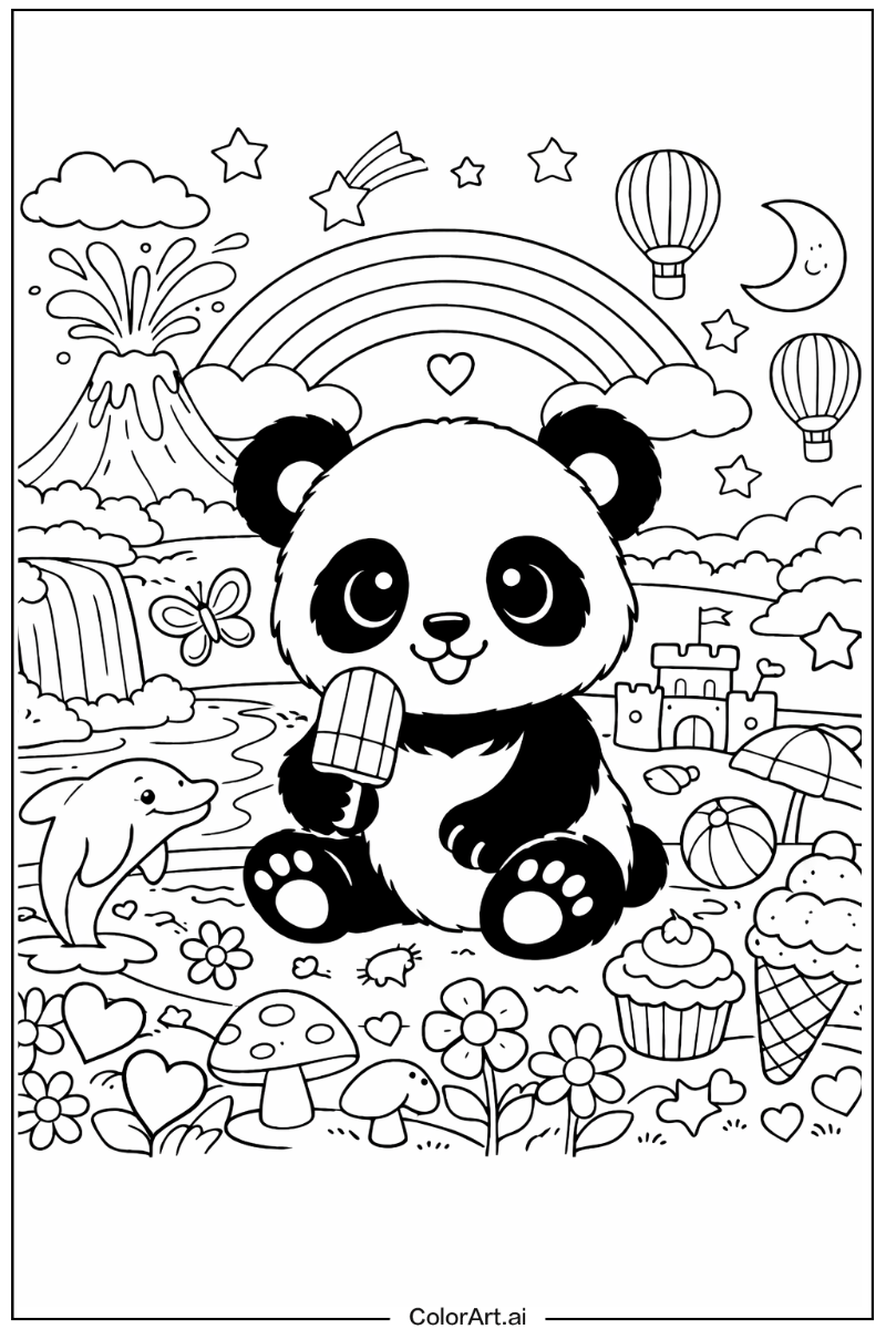 Panda Lisa frank Scene