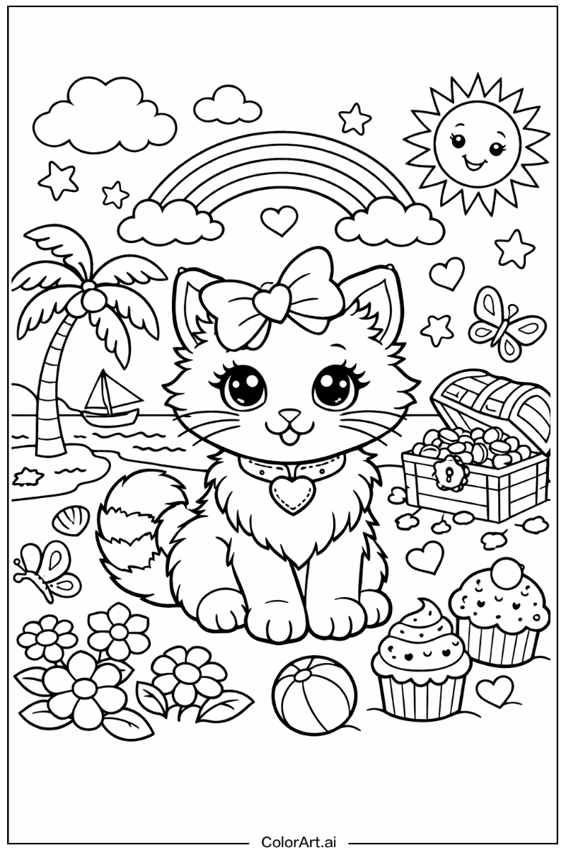 Kitten Lisa frank Design
