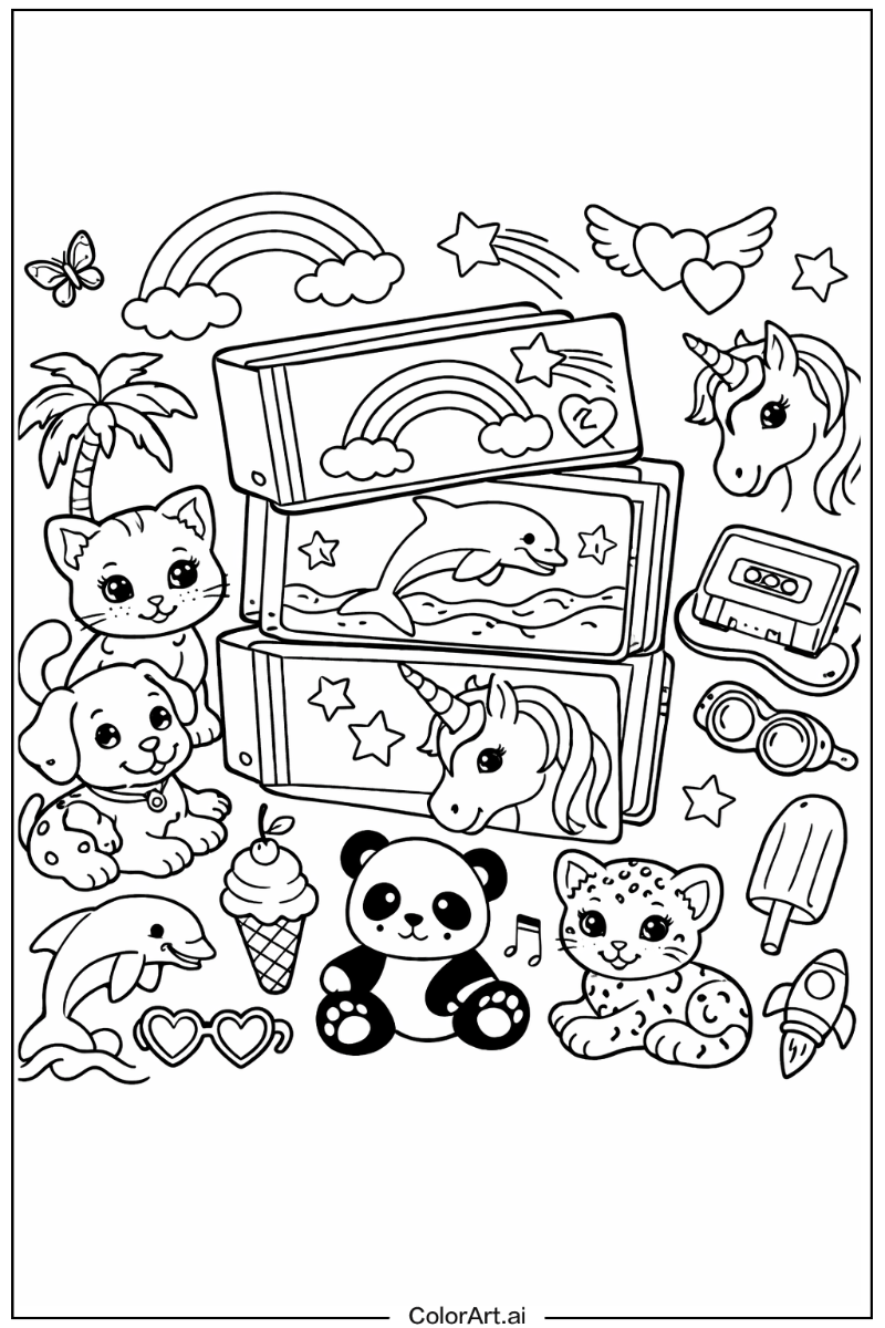 Trap folders Lisa frank Design