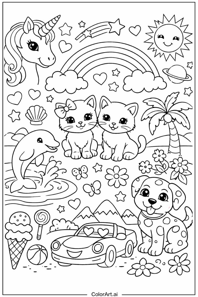 Neon colors Lisa frank Design