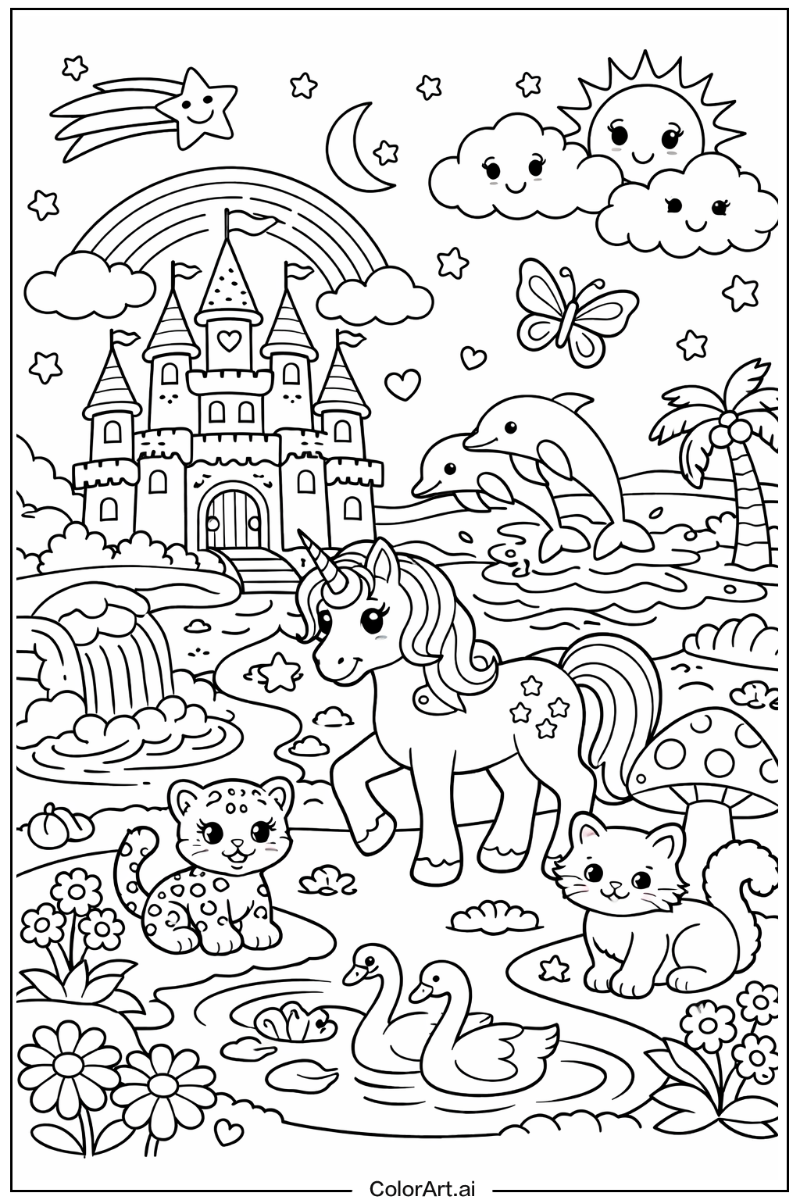 Fantasy world Lisa frank Design