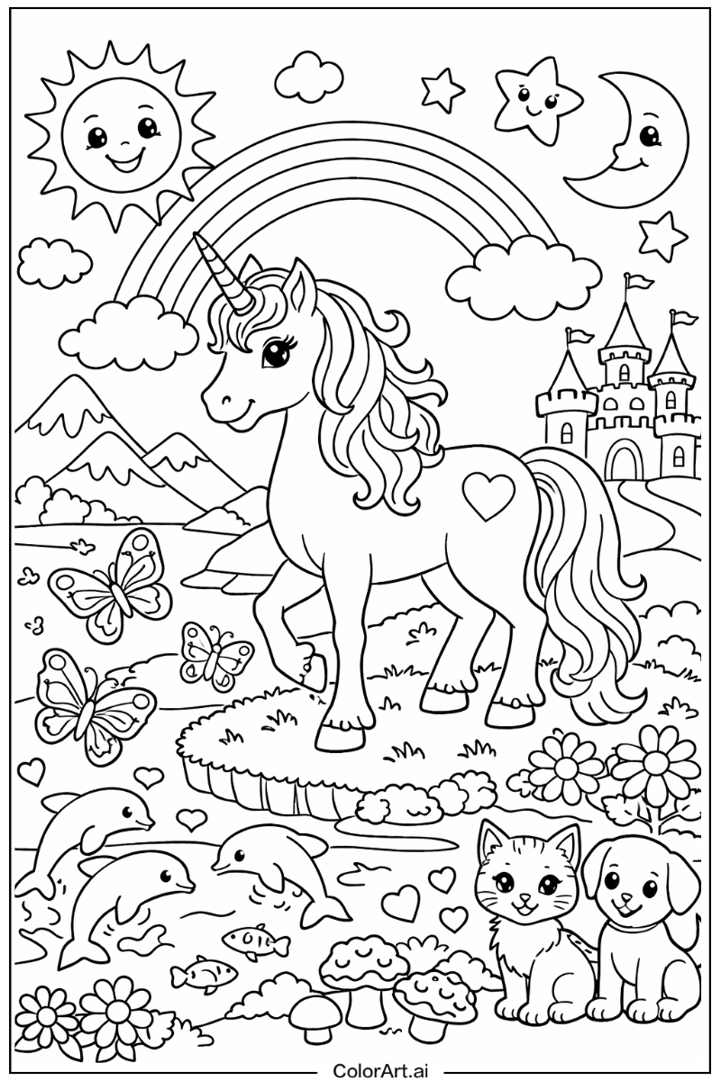 Unicorn Lisa frank Design