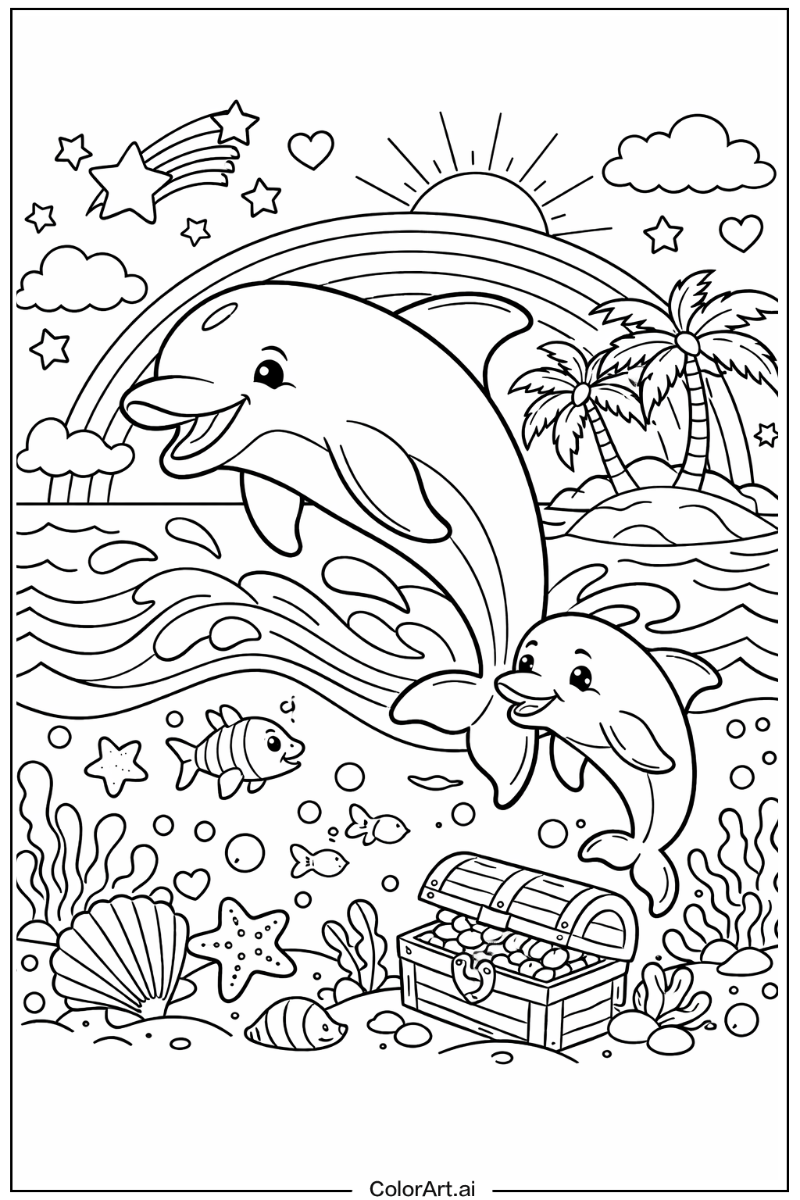 Dolphin Lisa frank Design