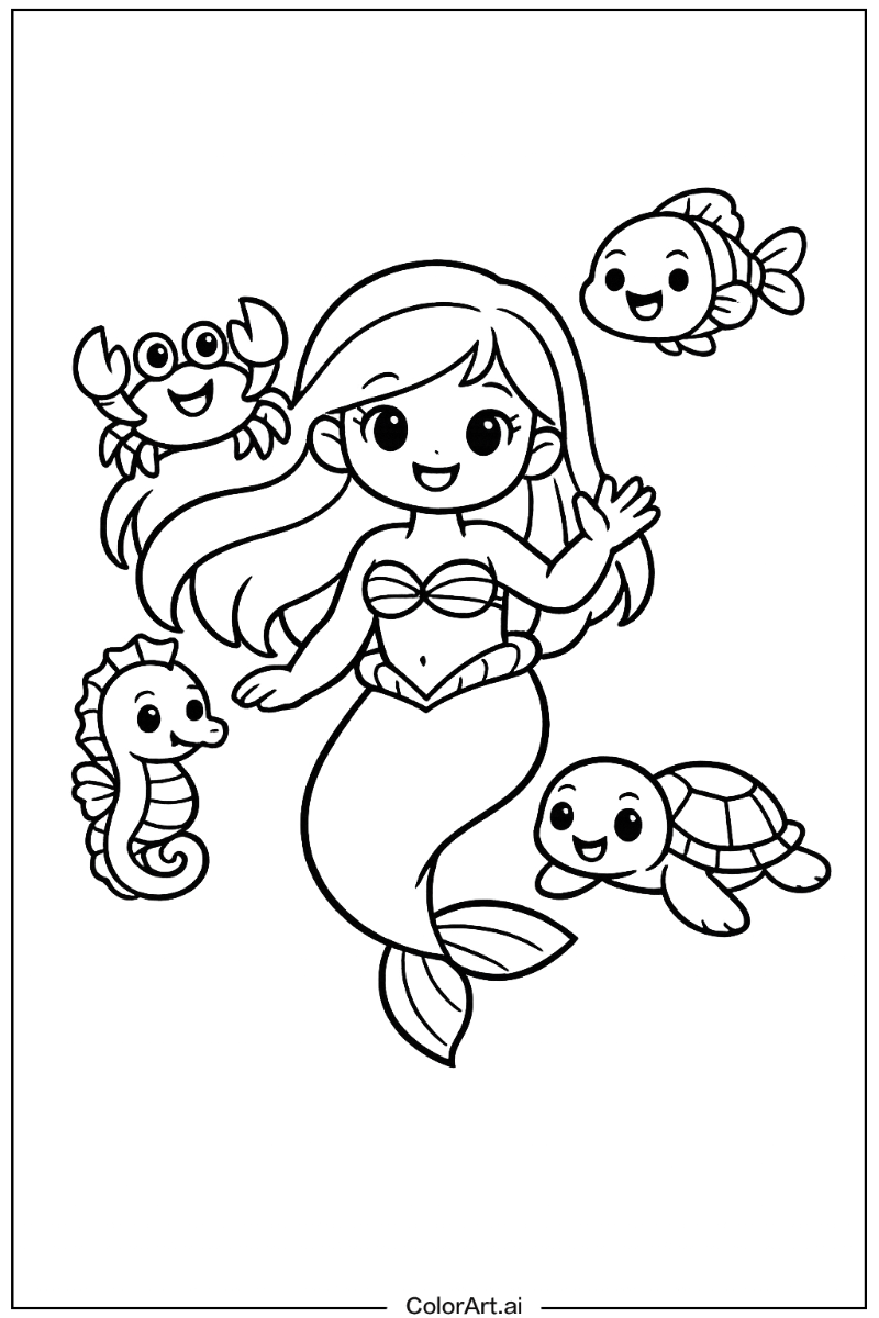 little mermaid with Friends 2
