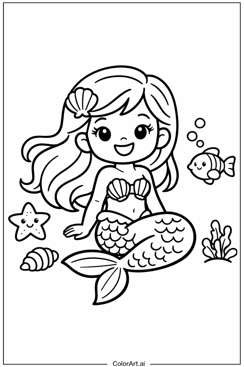 Smiling little mermaid 2